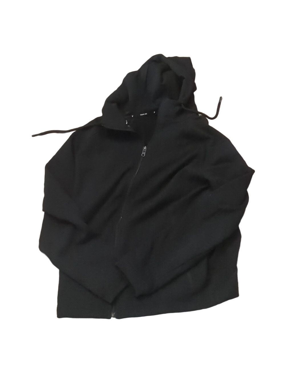 Public rec black zipped hooded sweatshirt jacket size medium